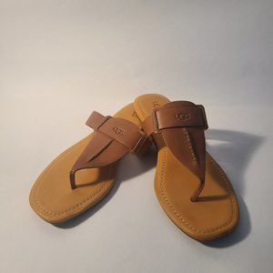 UGG Gaila Tan Leather Sandal, Size 11 (Never worn)